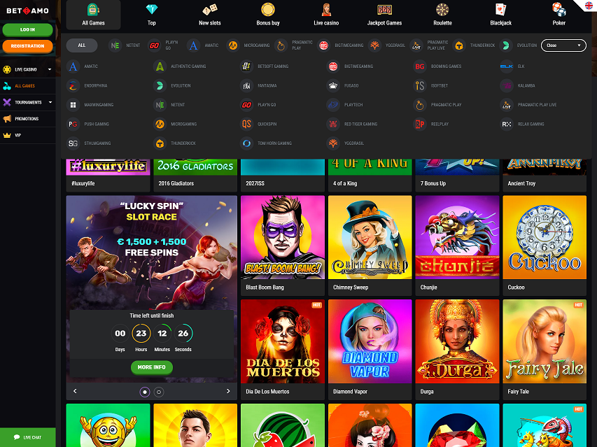 BetAmo Spellen